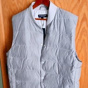 NWT Mizzen + Main Large Light Gray Puffer Vest Perfect Gift